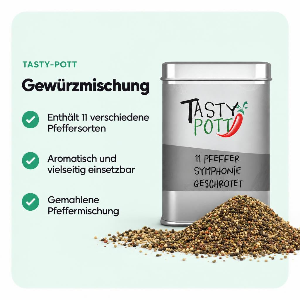 Tasty Pott 11 Pfeffer Symphonie Pfeffermischung 60g – Bild 2