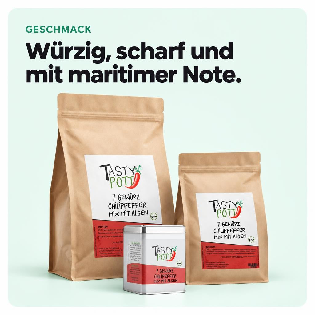 Tasty Pott 7 Gewürz Chilipfeffer mit Algen - im Beutel – Bild 4