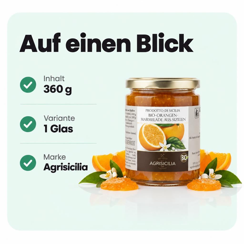Agrisicilia Sizilianische Orangen-Marmelade 360g – Bild 3