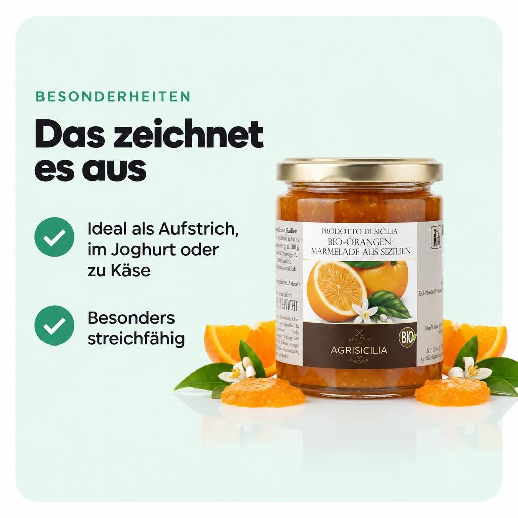 Agrisicilia Sizilianische Orangen-Marmelade 360g – Bild 5