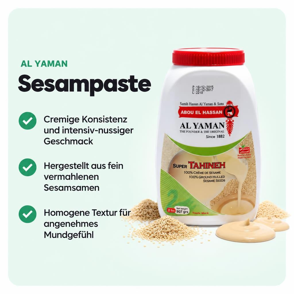 Al Yaman Sesampaste Tahina - Tahineh 454g – Bild 2