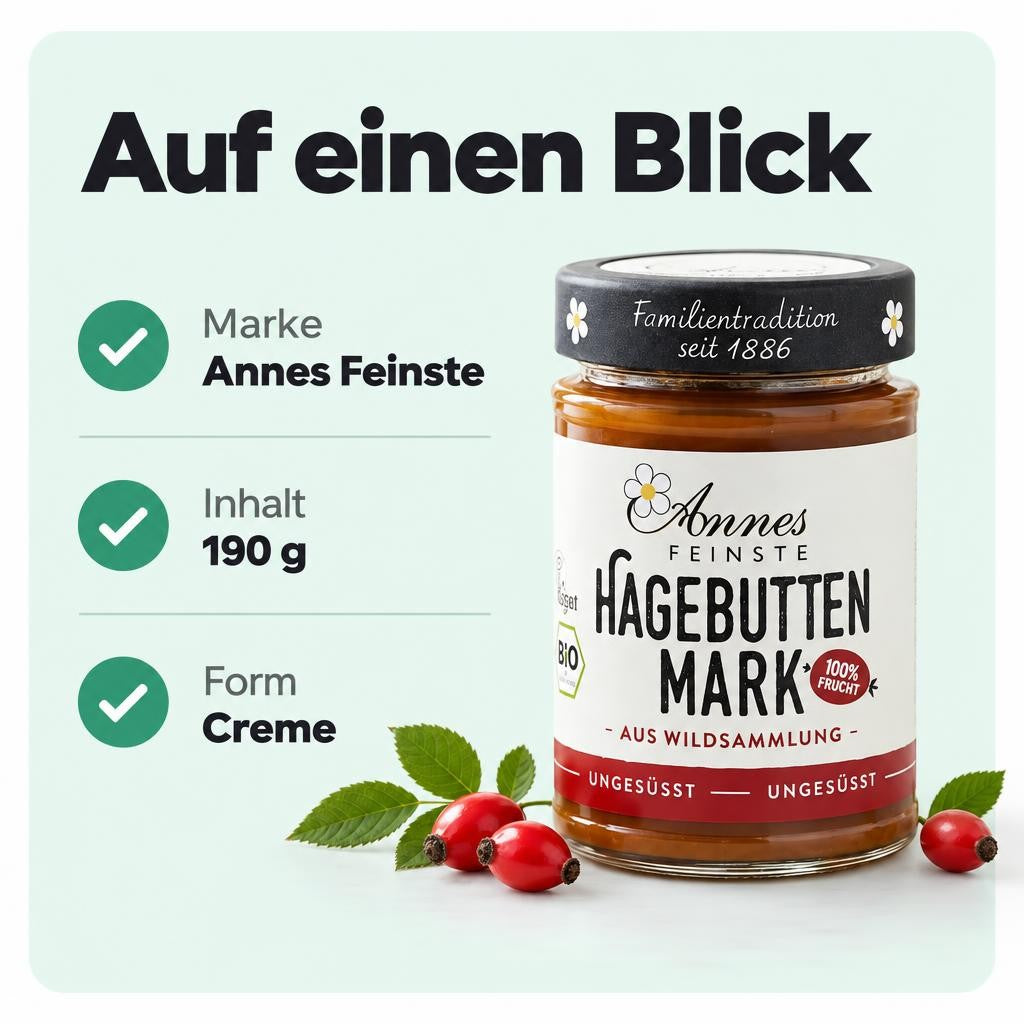 Annes Feinste Bio Hagebuttenmark - 190g Glas – Bild 3