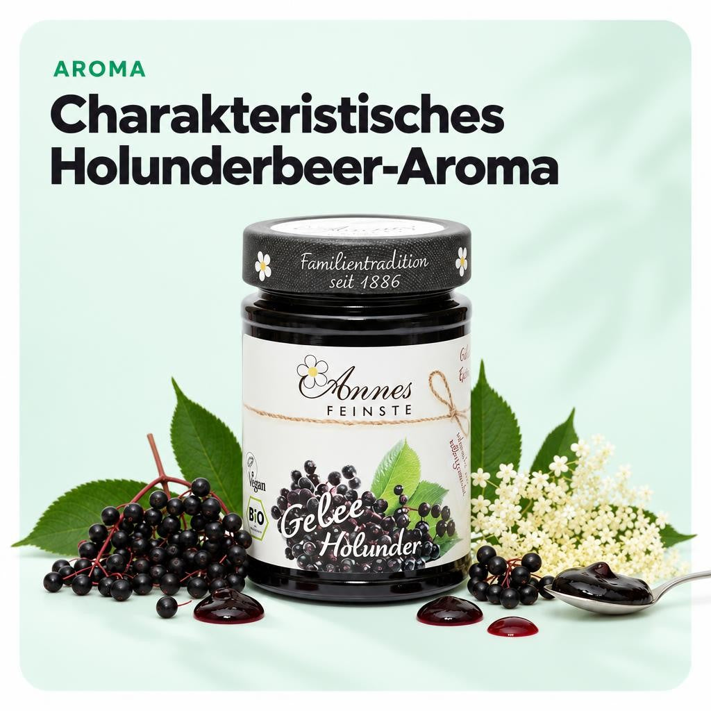 Charakteristisches Holunderbeer-Aroma
