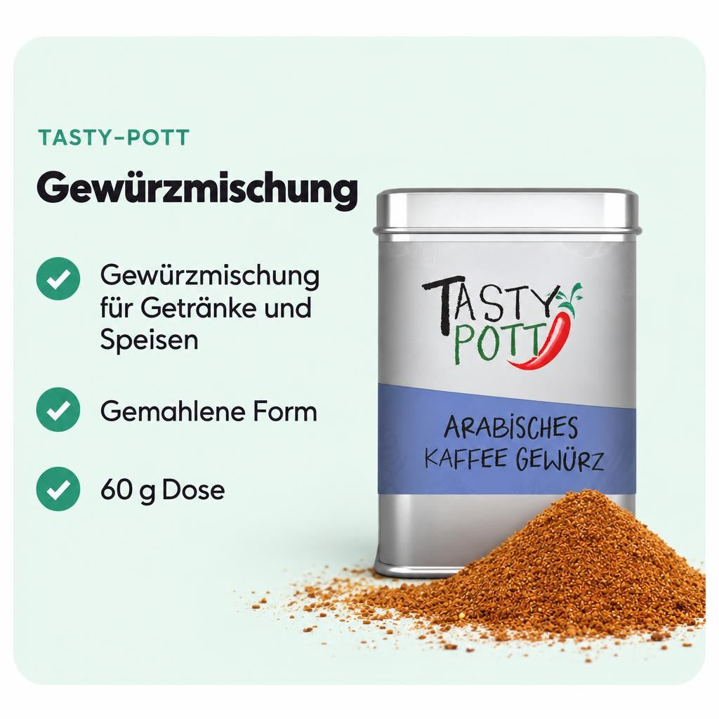 Tasty Pott Arabisches Kaffee Gewürz - 60g Dose – Bild 2
