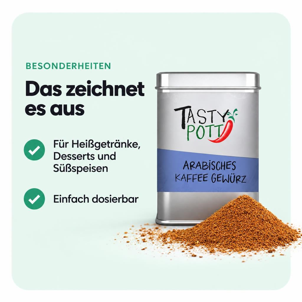 Tasty Pott Arabisches Kaffee Gewürz - 60g Dose – Bild 5