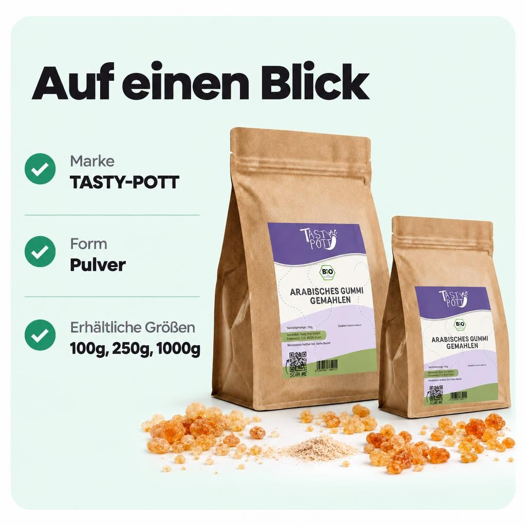 Tasty Pott Arabisches Gummi (Gummi arabicum E 414) - im Beutel – Bild 3