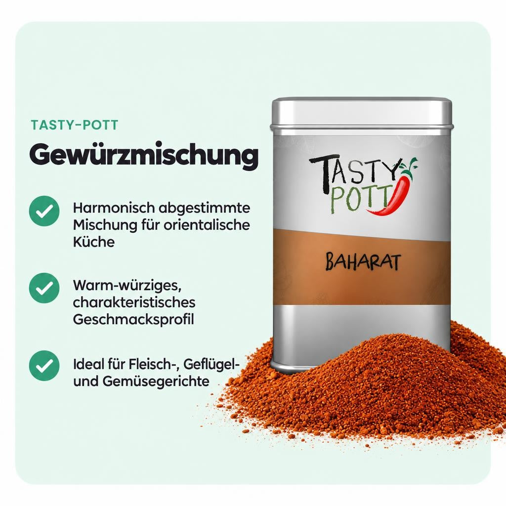 Tasty Pott Baharat - orientalische Gewürzmischung - 70g Dose – Bild 2