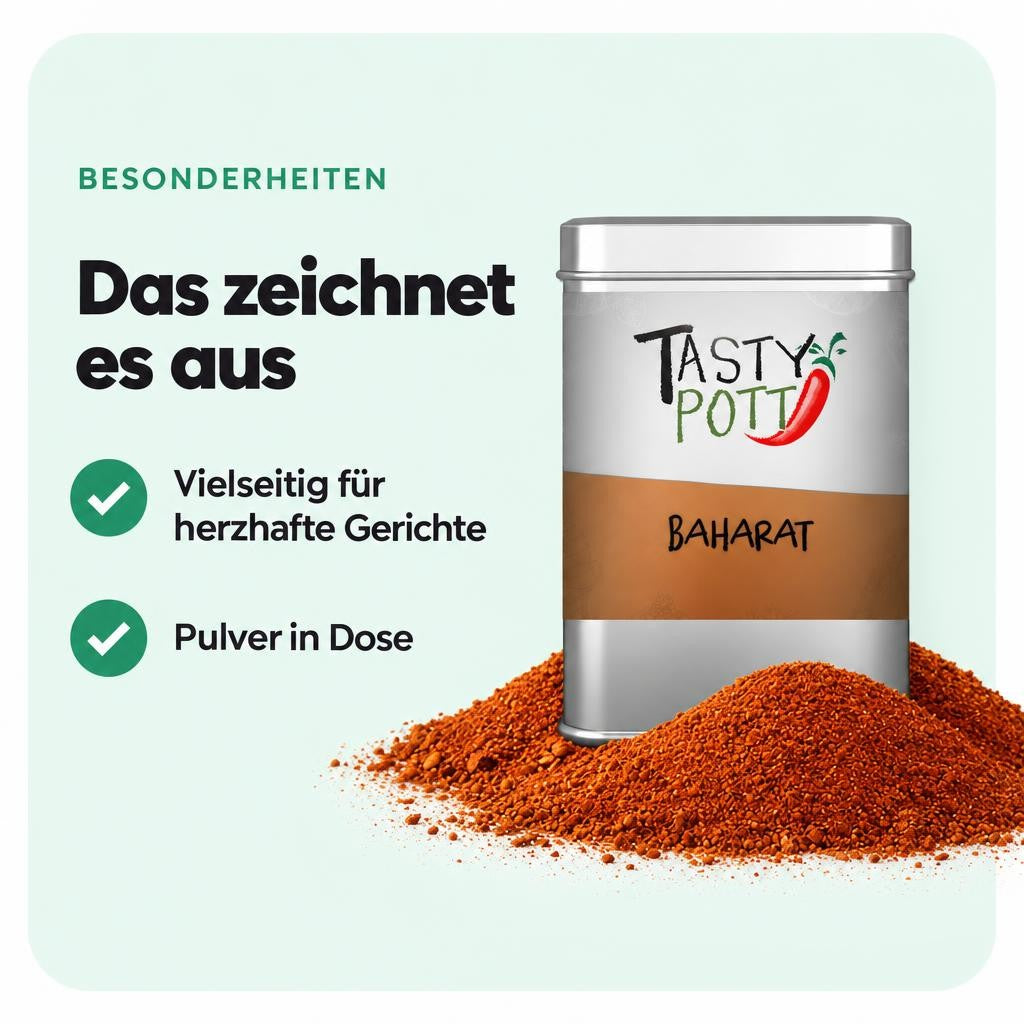 Tasty Pott Baharat - orientalische Gewürzmischung - 70g Dose – Bild 5