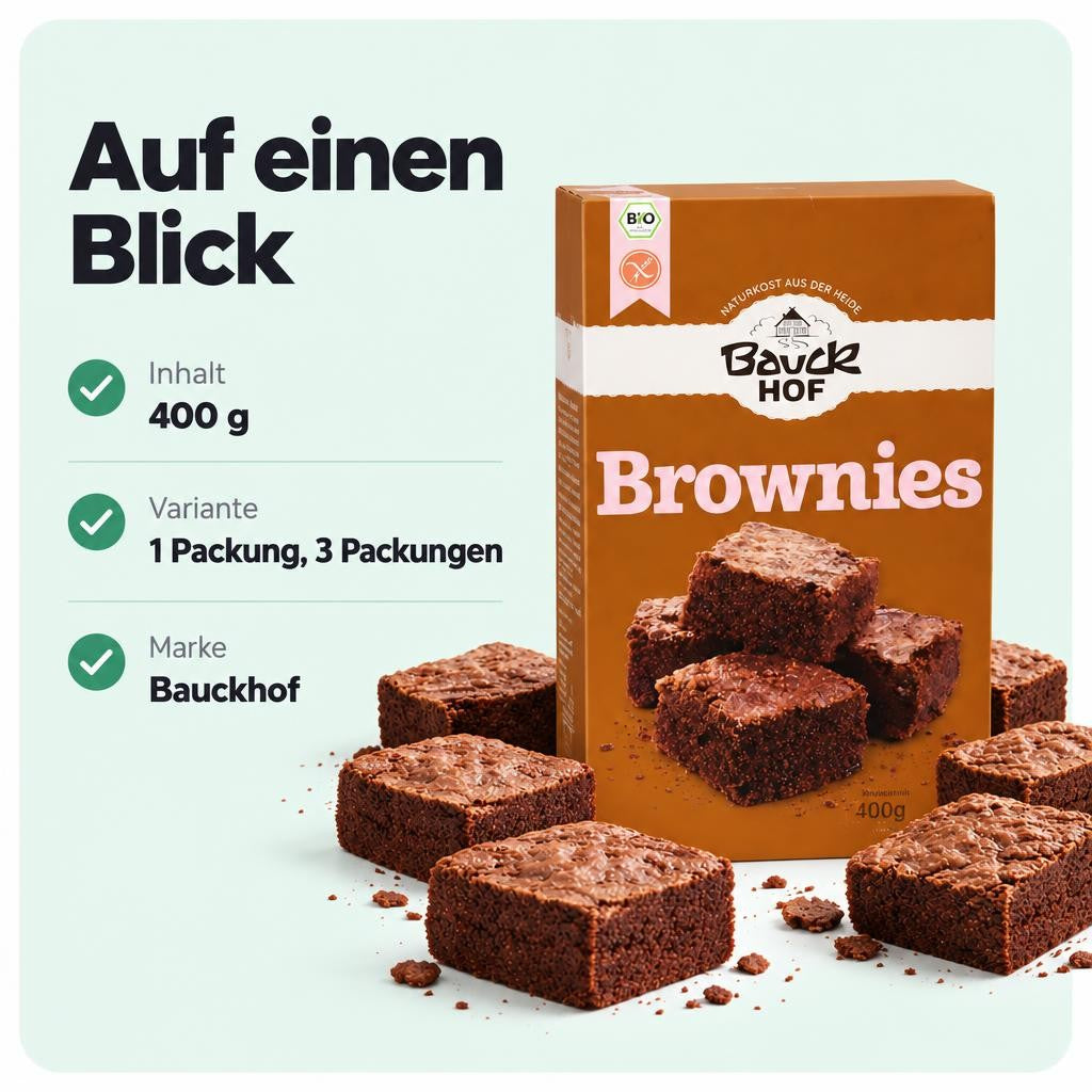 Bauckhof Bio Brownies Backmischung glutenfrei – Bild 3