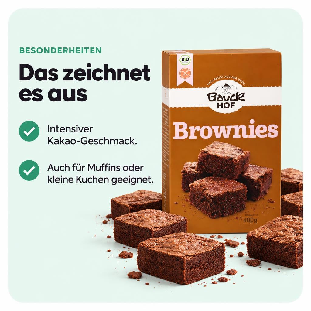 Bauckhof Bio Brownies Backmischung glutenfrei – Bild 5