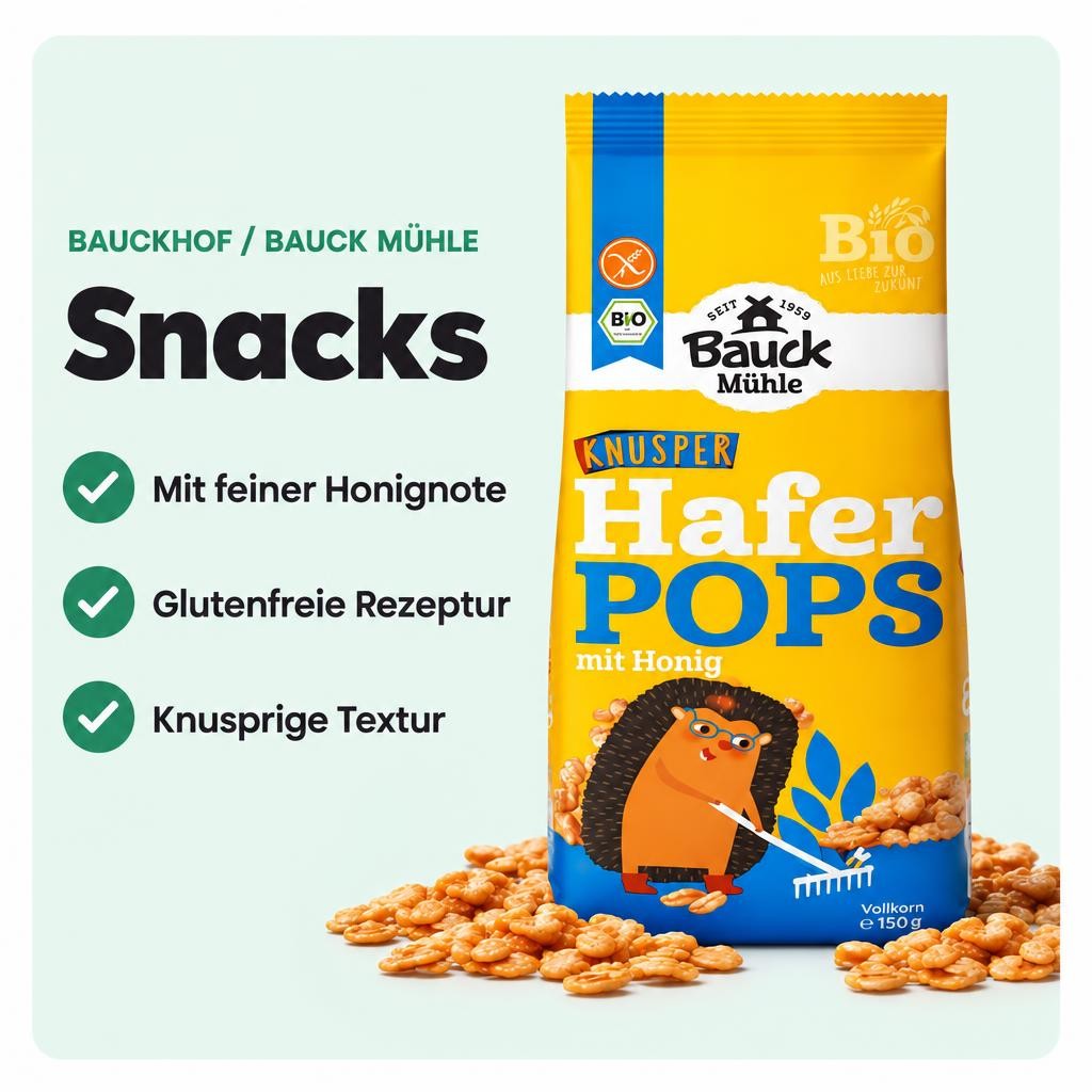 Bauckhof Bio Haferpops mit Honig glutenfrei – Bild 2