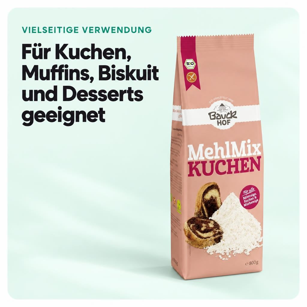 Bauckhof Bio Mehl Mix Kuchen glutenfrei - 800g – Bild 4