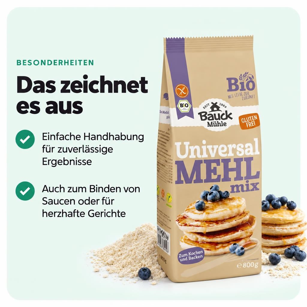 Bauckhof Bio Universal Mehl-Mix glutenfrei - 800g – Bild 5