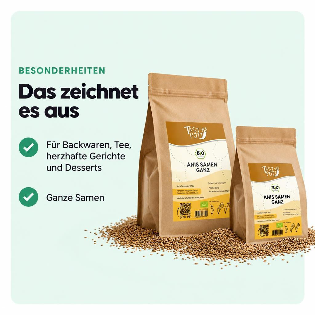 Tasty Pott Bio Anis Samen ganz - im Beutel – Bild 5