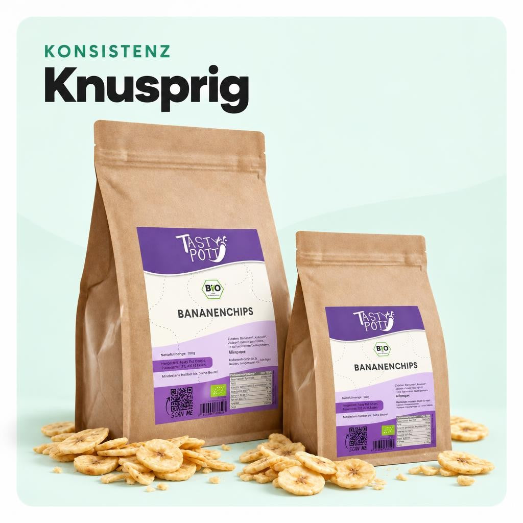 Tasty Pott Bio Bananenchips - im Beutel – Bild 4