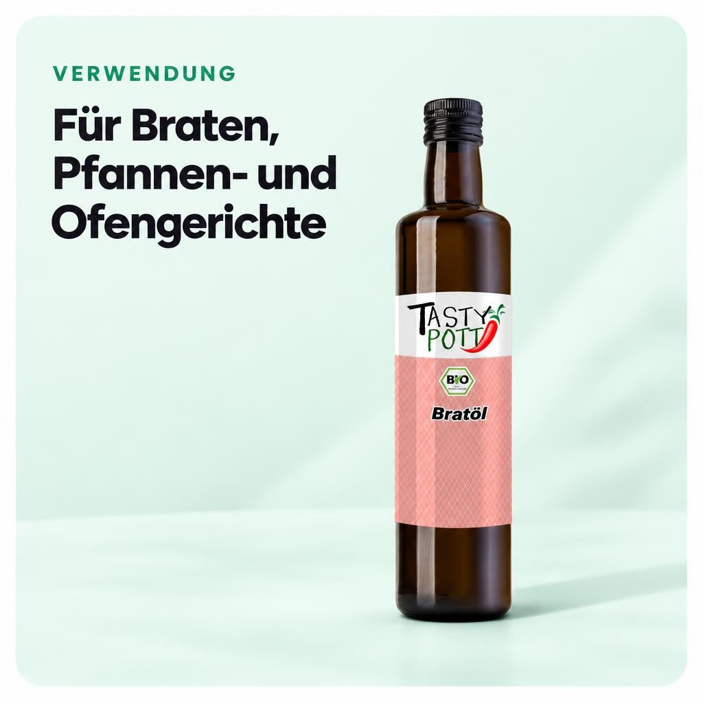 Tasty Pott Bio Bratöl kaltgepresst - in Glasflasche – Bild 4
