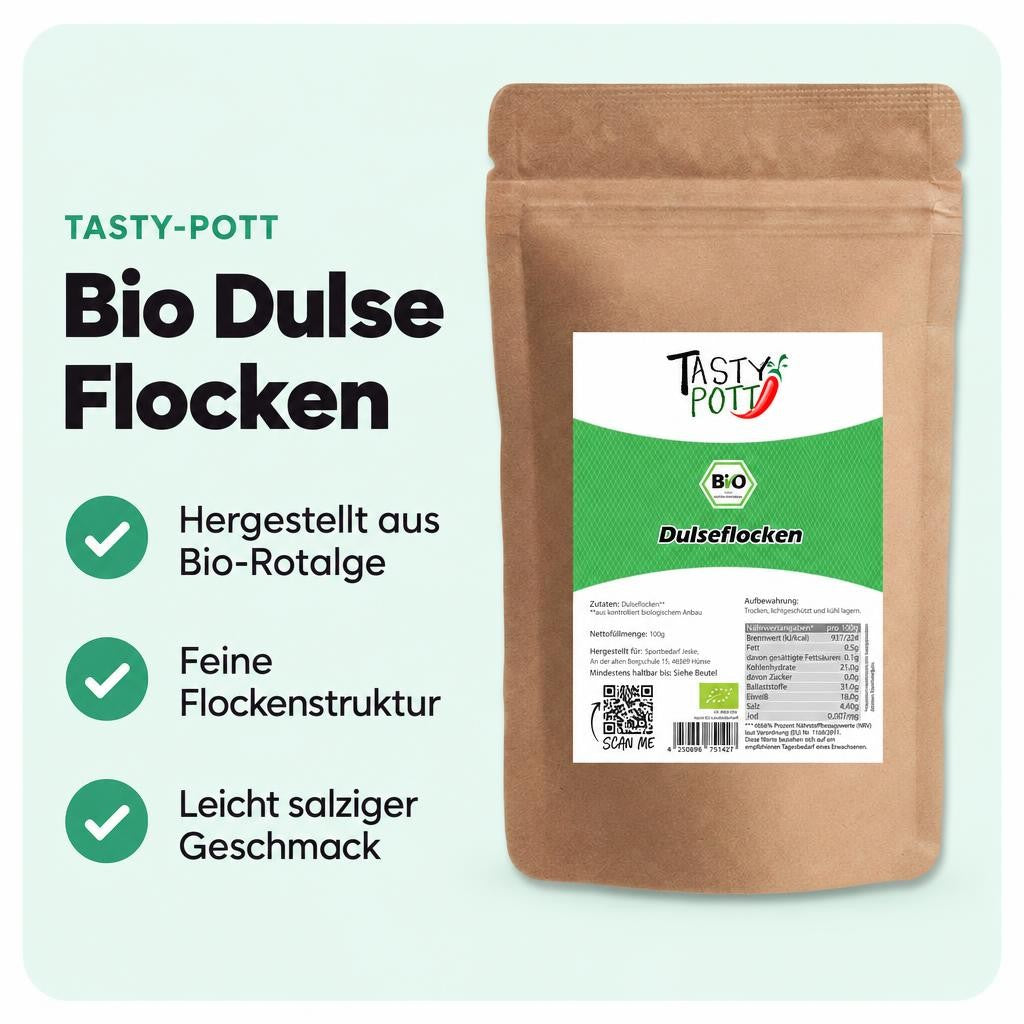 Tasty Pott Bio Dulse Flocken - im Beutel – Bild 2