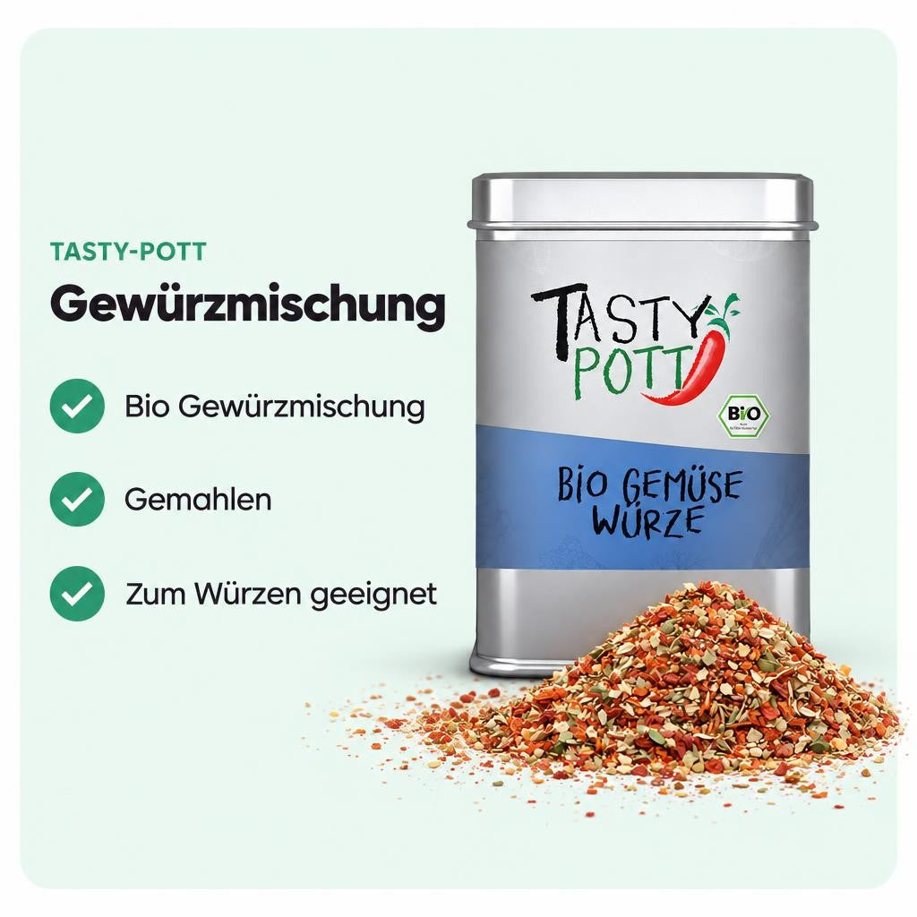Tasty Pott Bio Gemüse Würze - 70g Dose – Bild 2