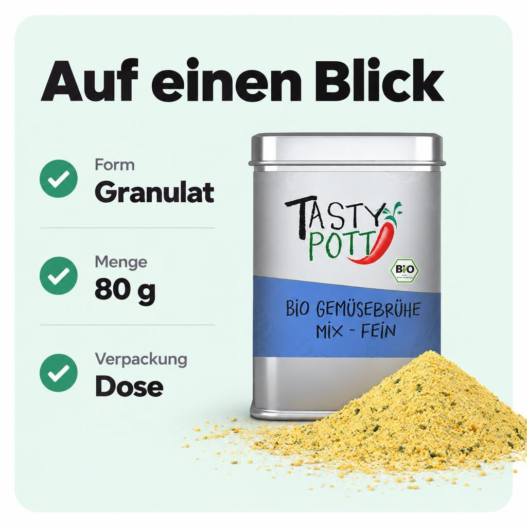 Tasty Pott Bio Gemüsebrühe - 80g Dose – Bild 3