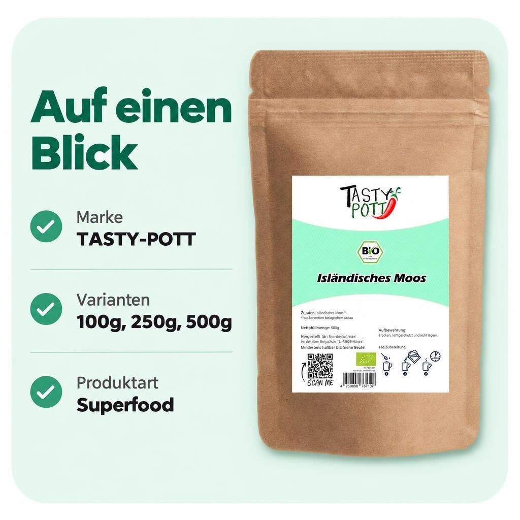 Tasty Pott Bio Isländisches Moos geschnitten & getrocknet - im Beutel – Bild 3