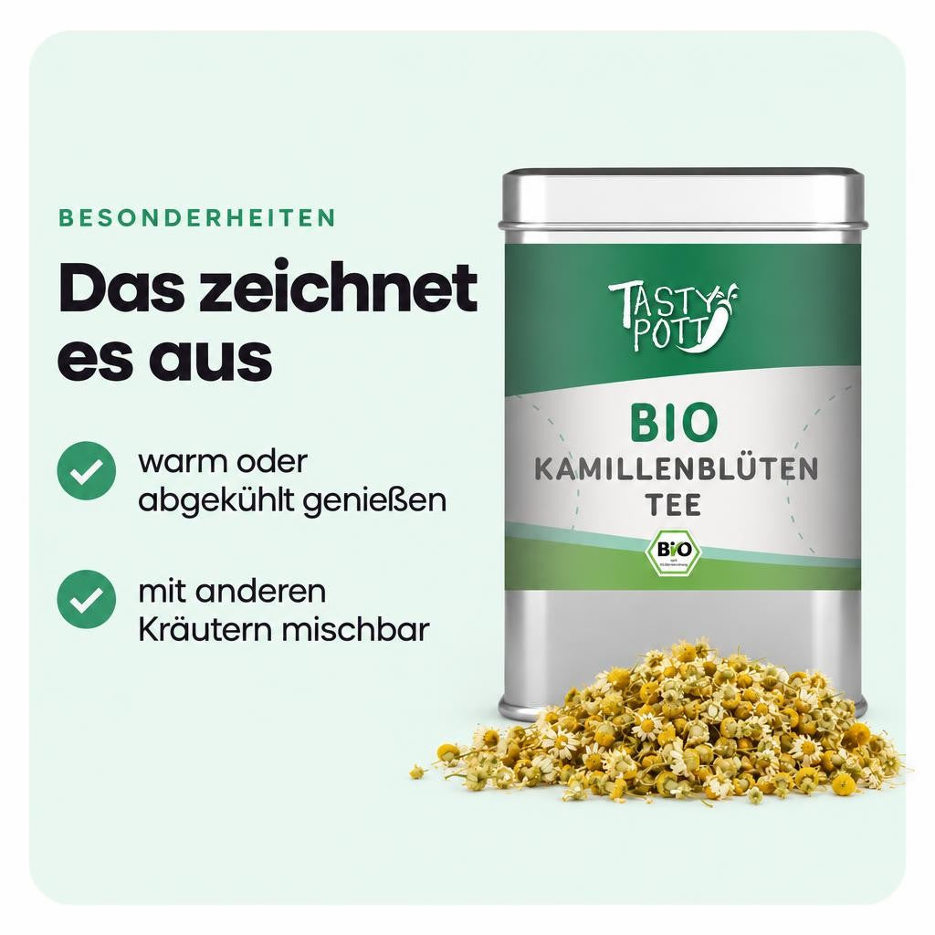Tasty Pott Bio Kamillenblüten Tee - 20g – Bild 5