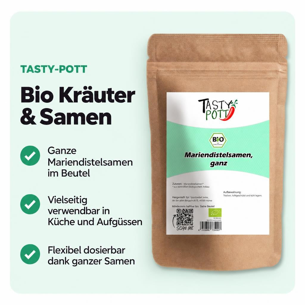 Tasty Pott Bio Mariendistel ganze Samen - im Beutel – Bild 2