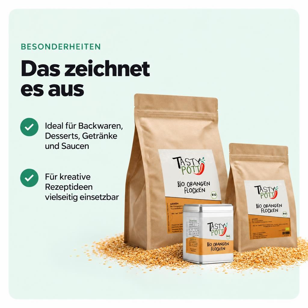 Tasty Pott Bio Orangenschalen Flocken - im Beutel – Bild 5