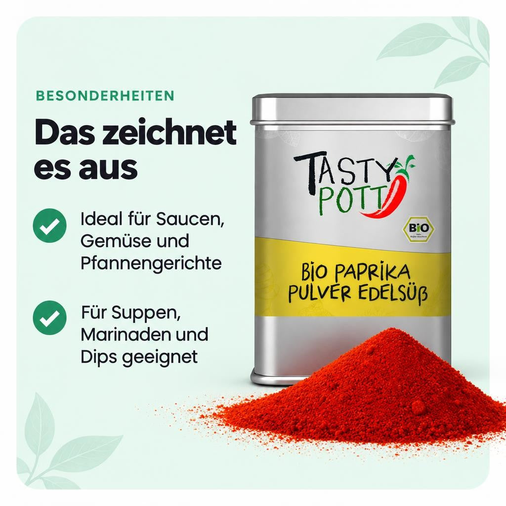 Tasty Pott Bio Paprikapulver edelsüß 100g – Bild 5