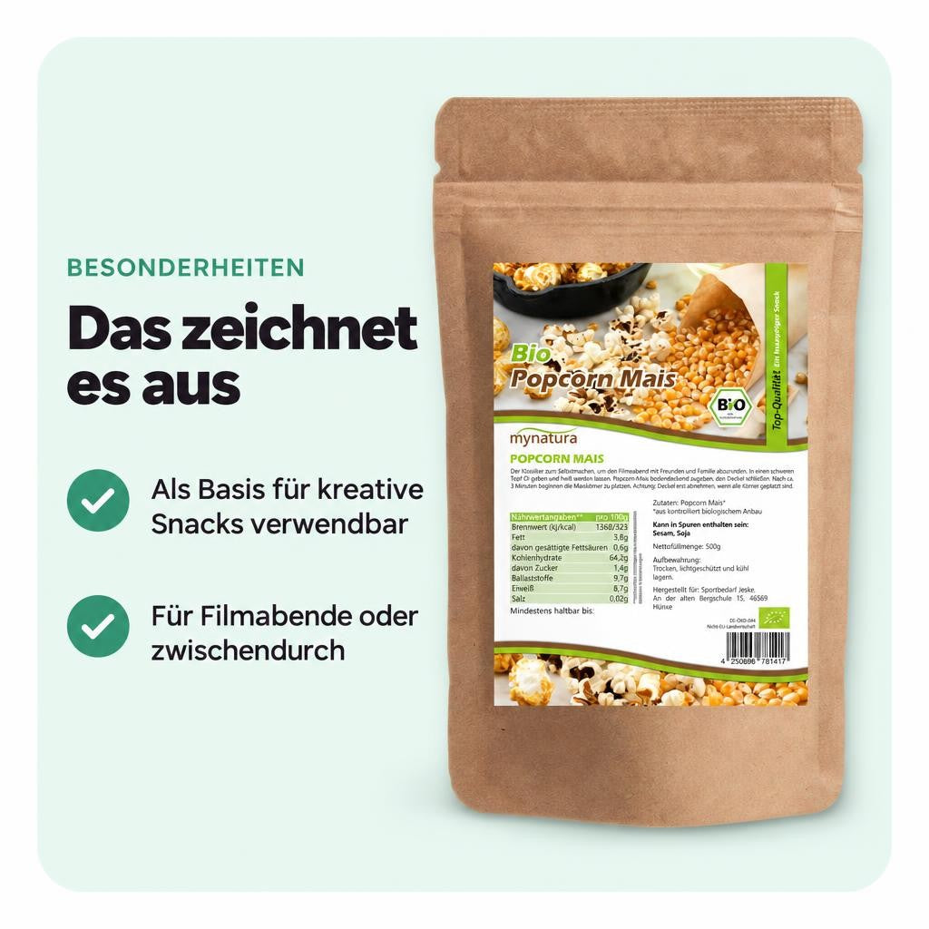 Mynatura Bio Popcornmais - 1000g in verschiedenen Größen – Bild 5