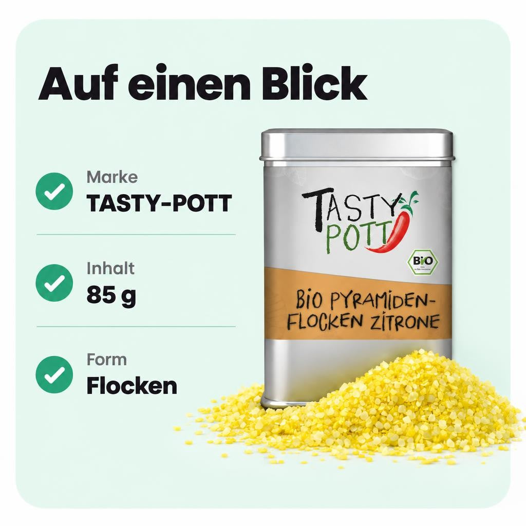 Tasty Pott Bio Pyramidenflocken Zitrone - 85g – Bild 3