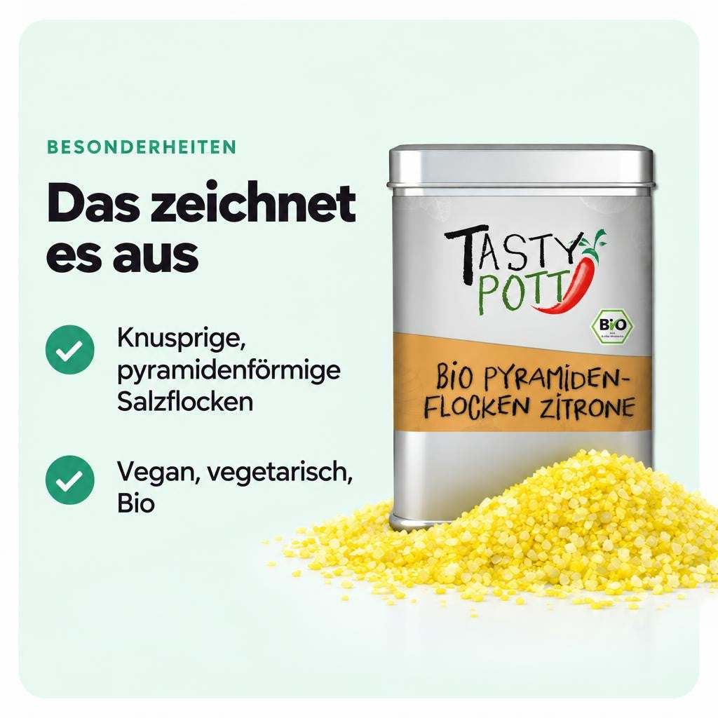 Salzig mit frischer Zitronennote und Kurkuma