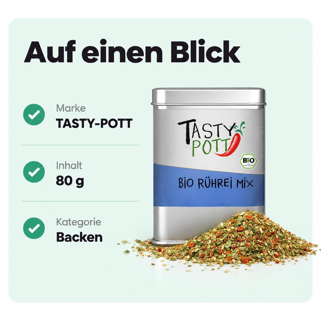 Tasty Pott Bio Rührei Mix - 80g Dose – Bild 3