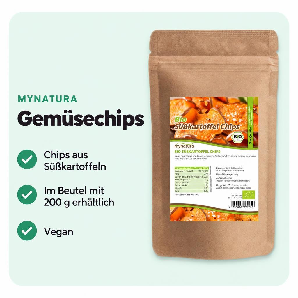 Mynatura Bio Süßkartoffelchips – im Beutel 200g – Bild 2