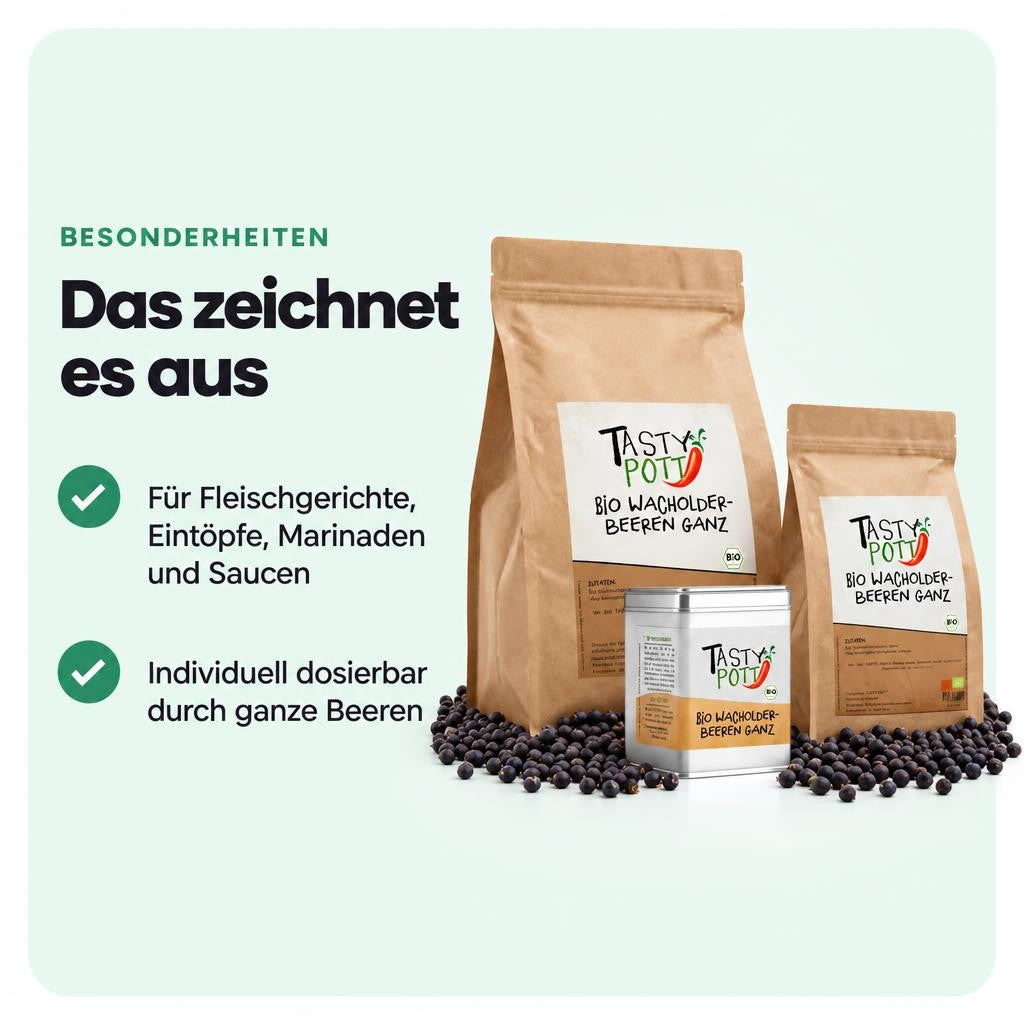 Tasty Pott Bio Wacholderbeeren ganz - im Beutel – Bild 5