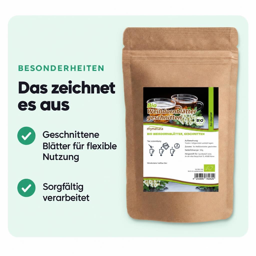 Mynatura Bio Weißdornblätter geschnitten – in verschiedenen Größen – Bild 5