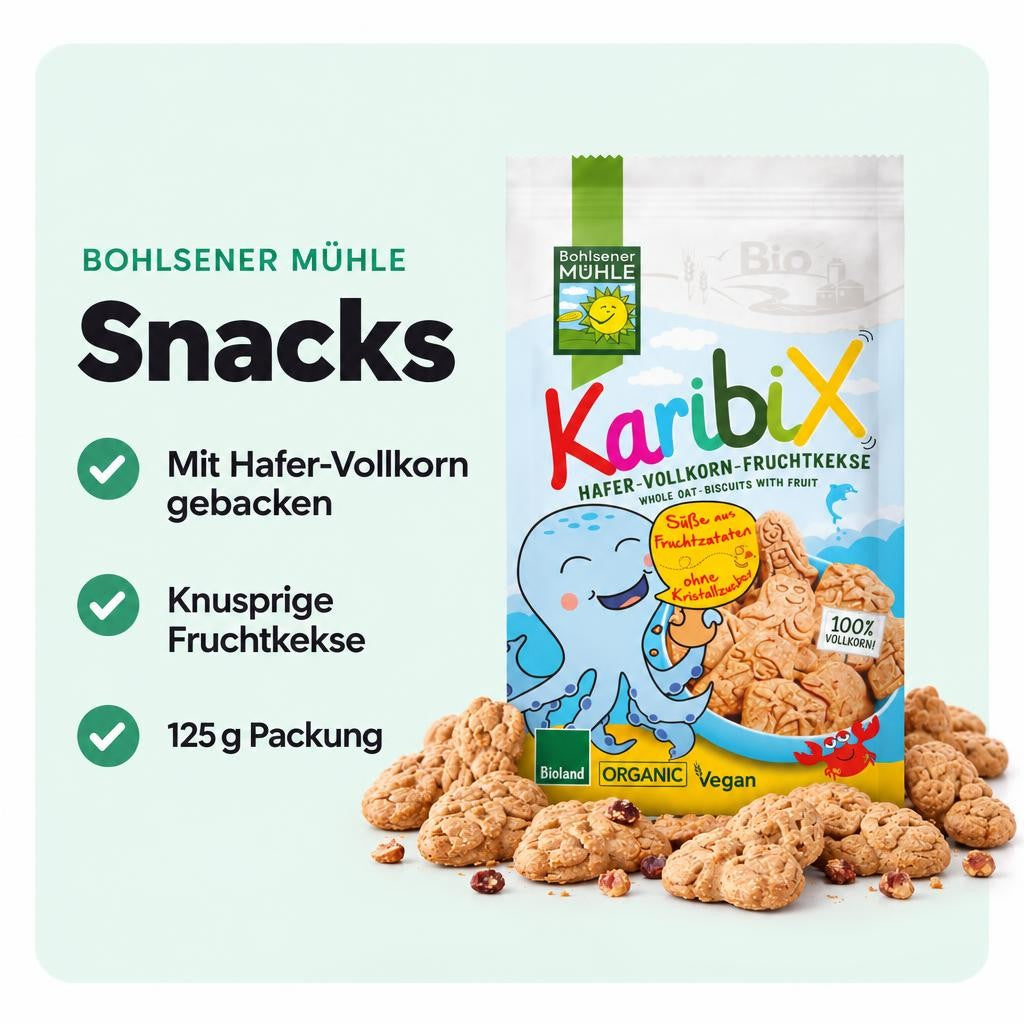 Bohlsener Mühle KaribiX Hafer-Vollkorn Fruchtkekse – Bild 2