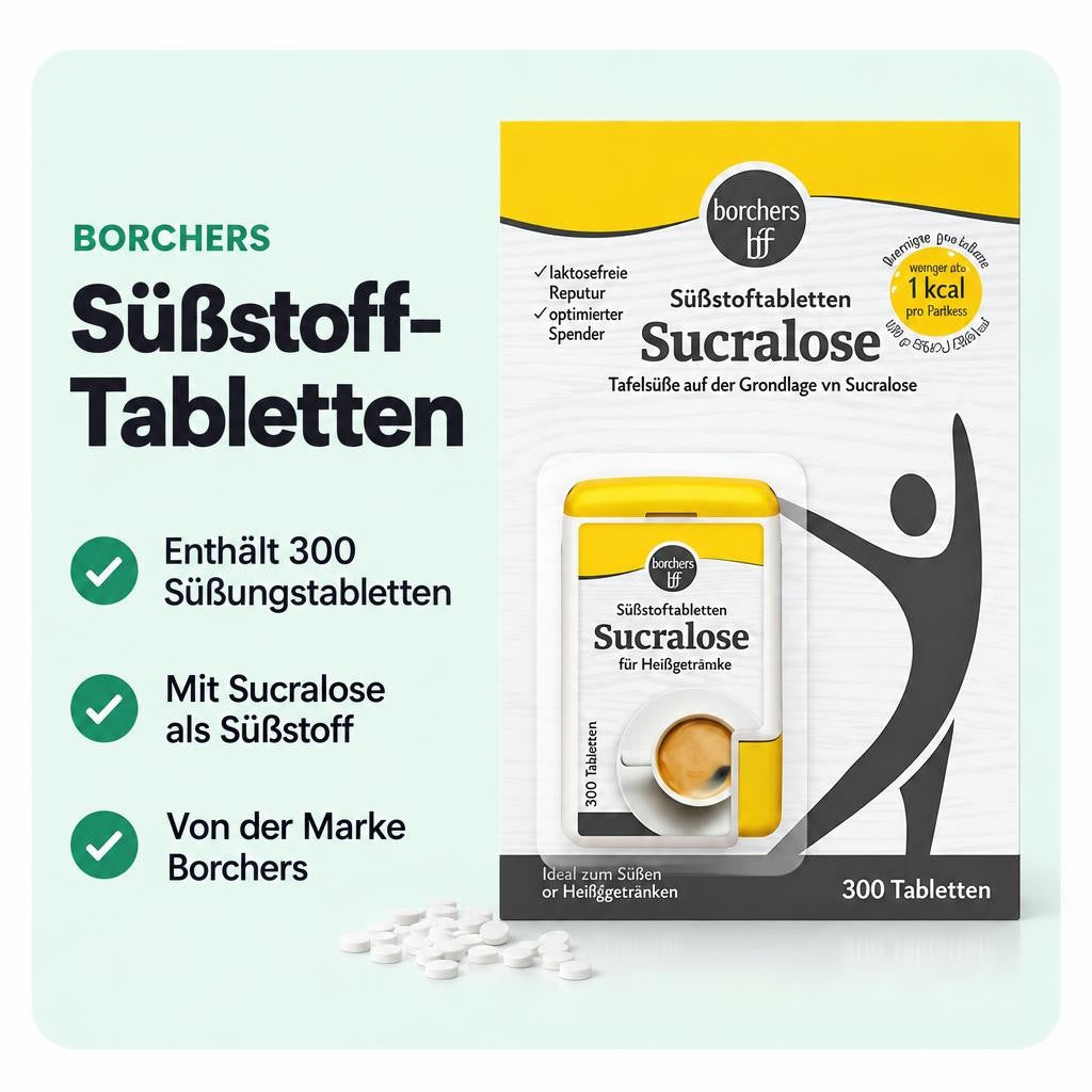 Süßungstabletten mit Sucralose von Borchers – 300 Stück.