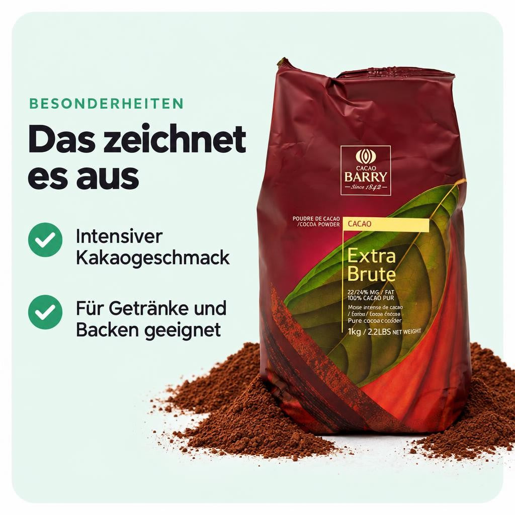CALLEBAUT  Kakaopulver Extra Brute 1Kg – Bild 5