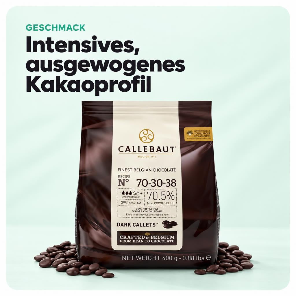 CALLEBAUT Receipe No. 70-30-38  Kuvertüre Callets, 70% Kakao - – Bild 4