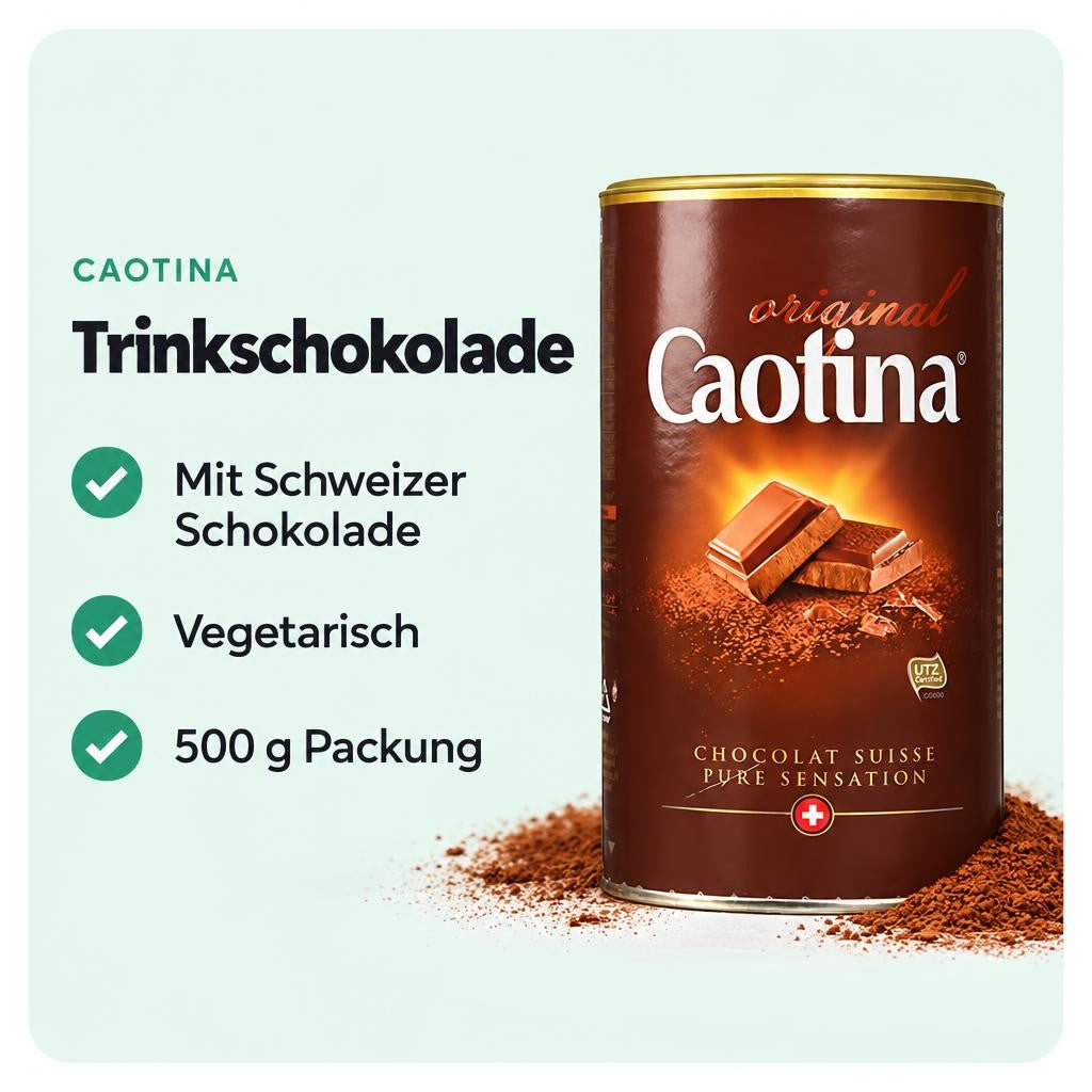Kakaopulver mit Schweizer Schokolade für cremigen Genuss – warm oder kalt.