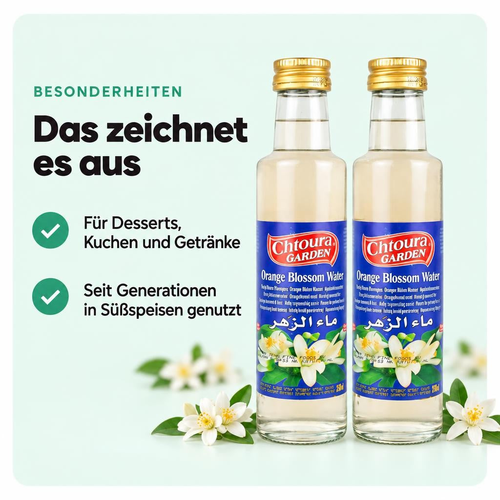 Chtoura Garden - Orientalisches Orangenblütenwasser 250ml – Bild 5