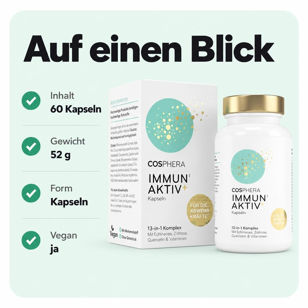 Cosphera Immun Aktiv+ 13-in-1 Komplex – 60 Kapseln, 52 g – Bild 3