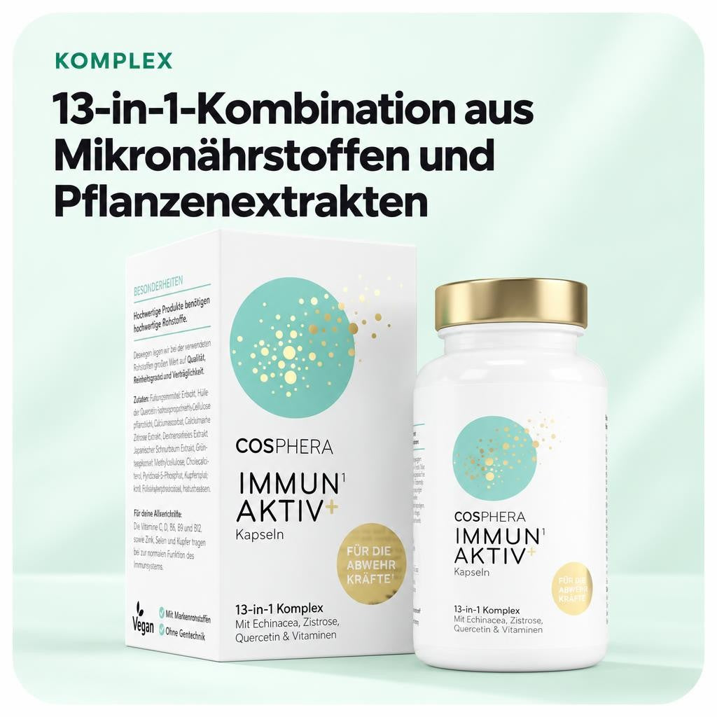 Cosphera Immun Aktiv+ 13-in-1 Komplex – 60 Kapseln, 52 g – Bild 4