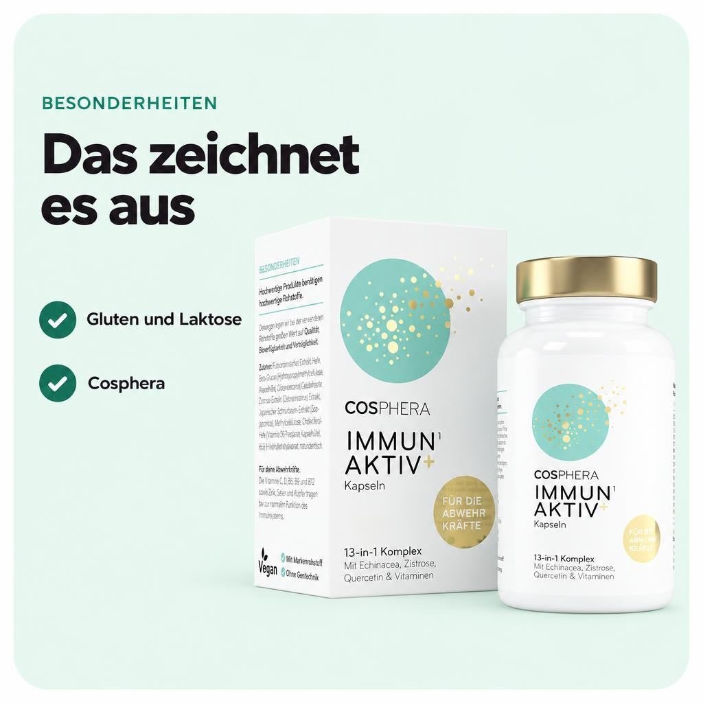 Cosphera Immun Aktiv+ 13-in-1 Komplex – 60 Kapseln, 52 g – Bild 5