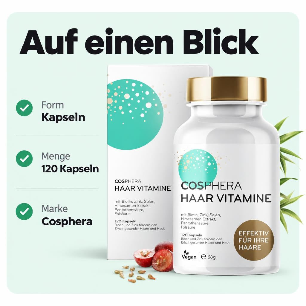 Cosphera Haar Vitamine - 120 Kapseln – Bild 3