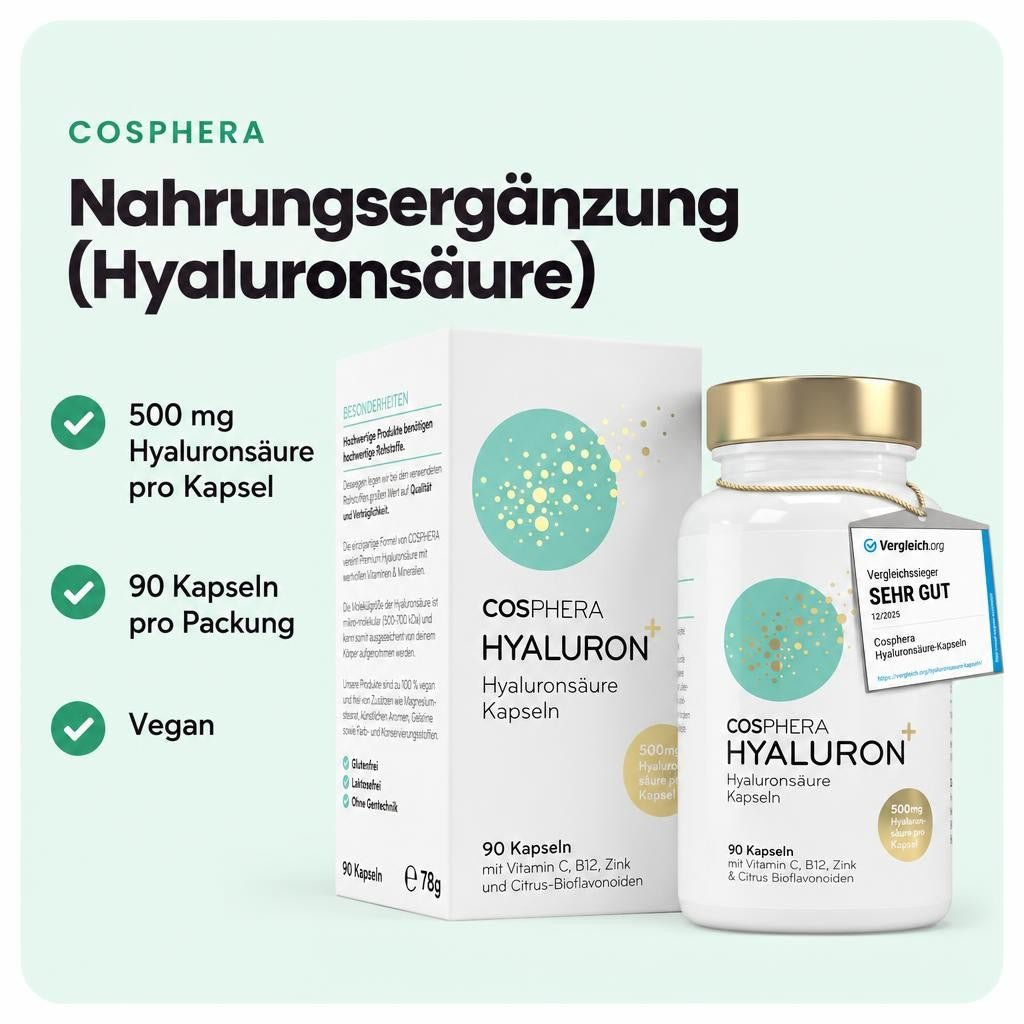 Cosphera Hyaluronsäure Kapseln 500 mg pro Kapsel - 90 Kapseln – Bild 2