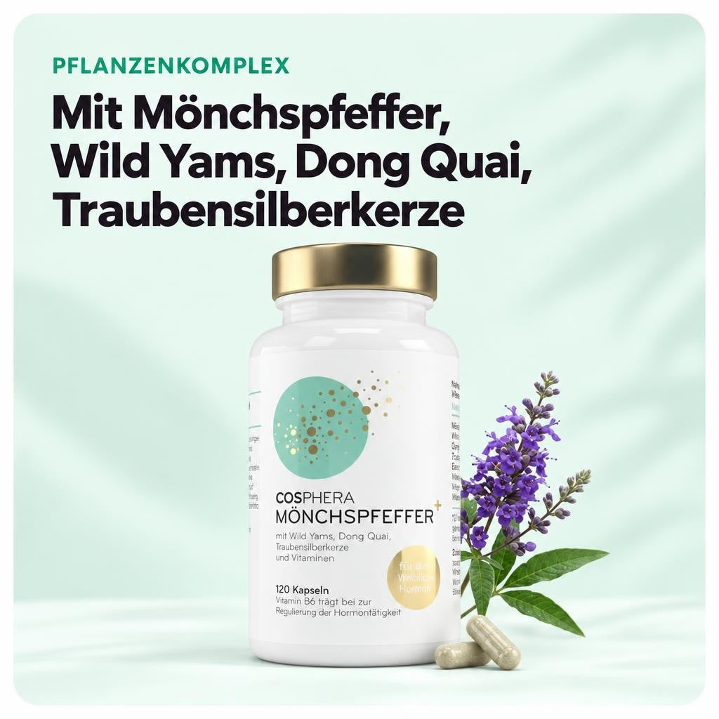 Mit Mönchspfeffer, Wild Yams, Dong Quai, Traubensilberkerze