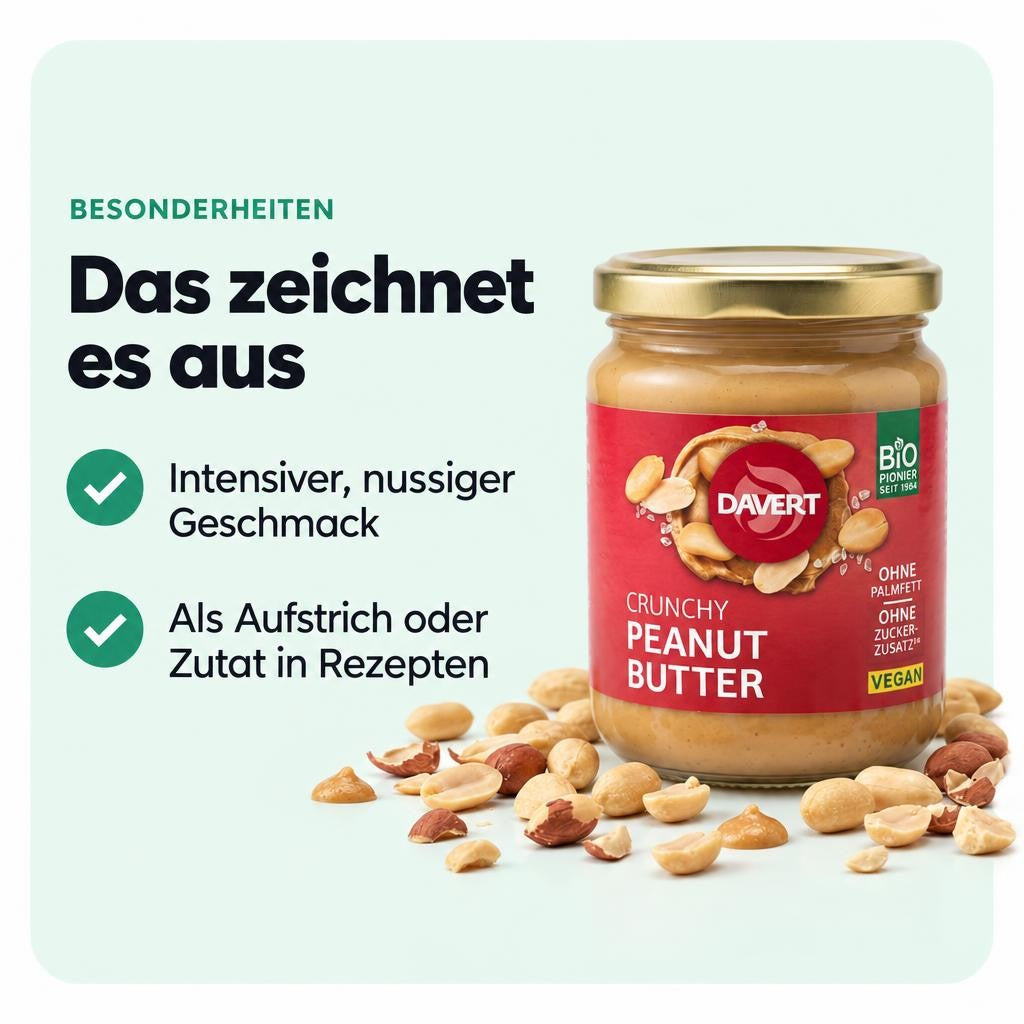Knusprig durch feine Erdnussstückchen