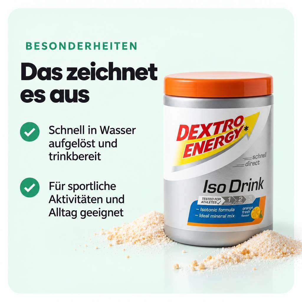 Dextro Energy Iso Drink verschiedene Geschmäcker 440g Dose – Bild 5