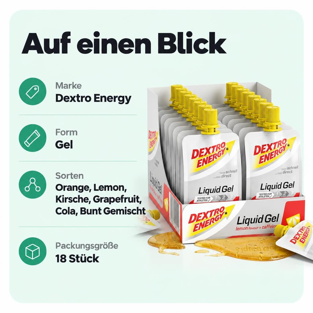 Dextro Energy Liquid Gel - verschiedene Sorten - 18er Packung – Bild 3